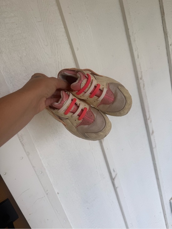 Nike Other - Nike Kids Pink and Cream Velcro Sneakers